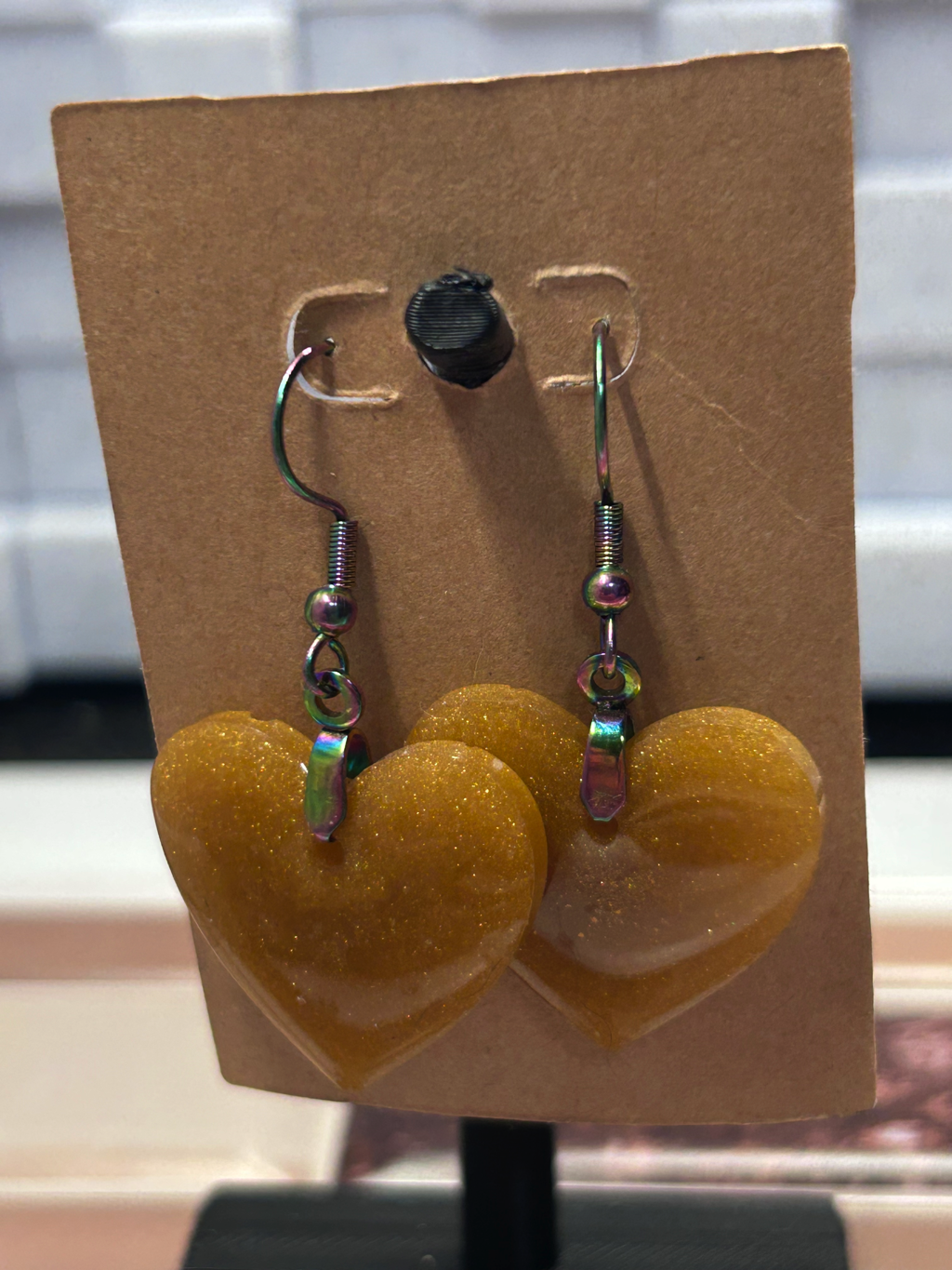 Gold Heart Earrings