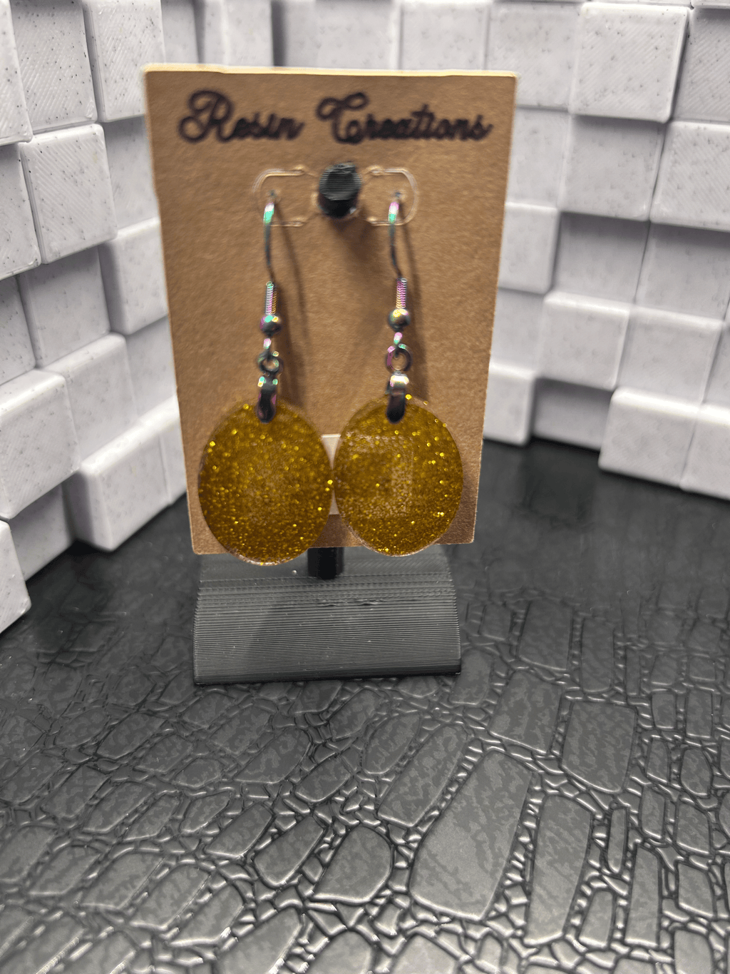 Gold Oval Earrings