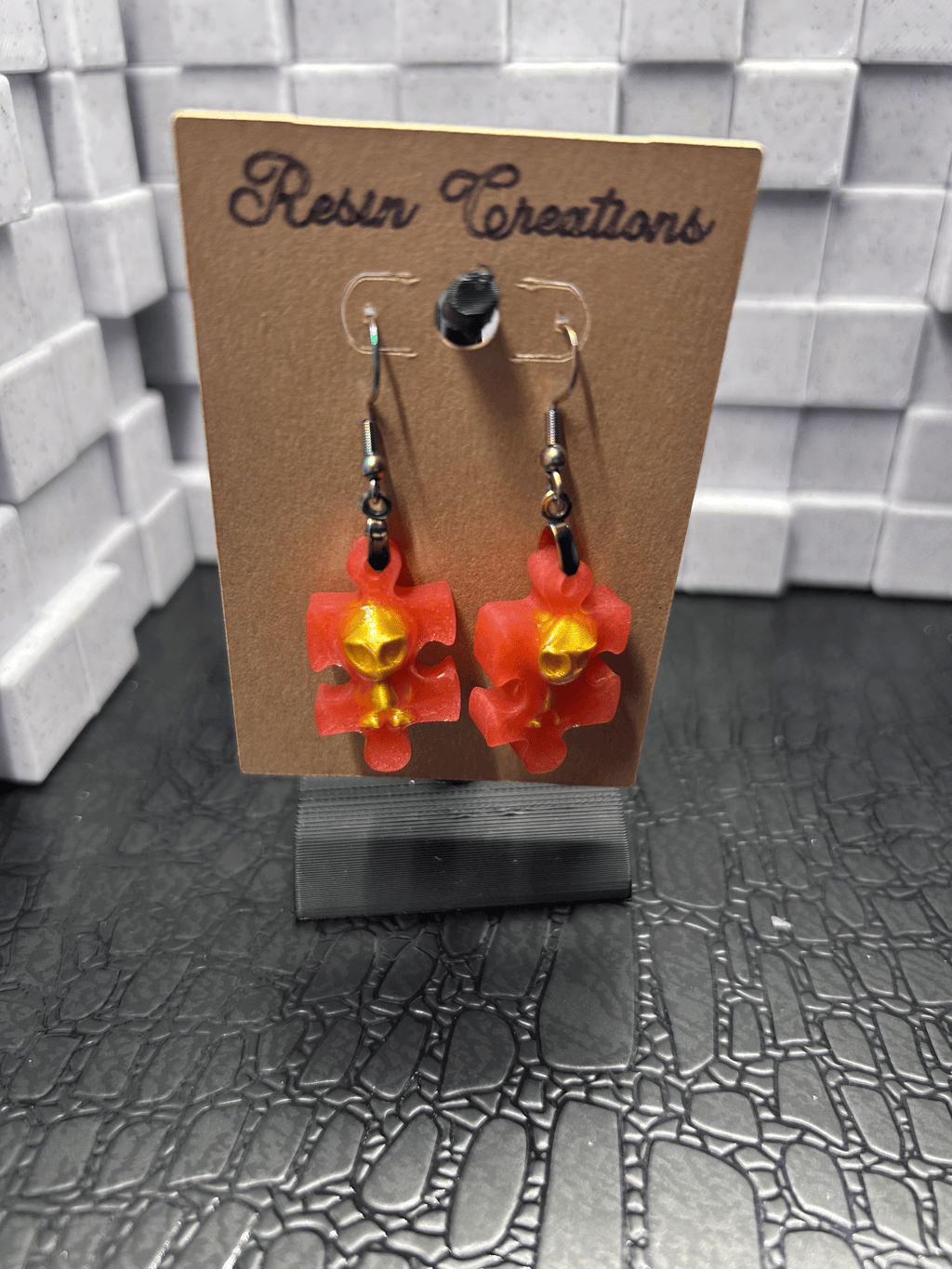 Purple Oval Earrings
