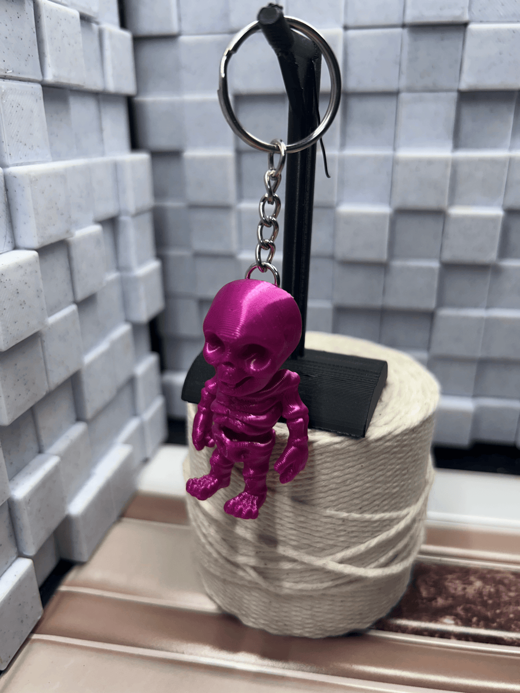 Purple Skeleton Keychain