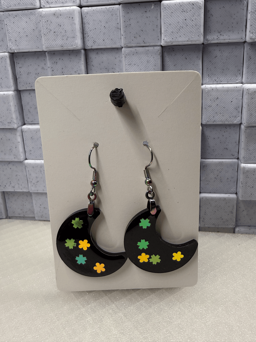 Black Moon Stars Earrings