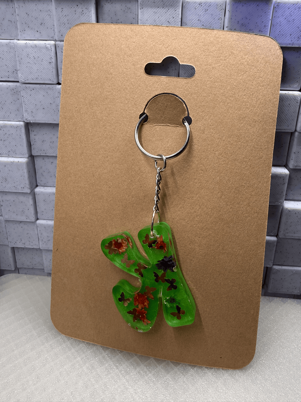 Green Letter K Keychain